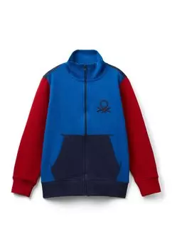 Толстовка на молнии WITH ZIPPER United Colors of Benetton, разноцветный