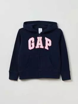 Толстовка на молнии во всю длину из френч терри с нашивкой-логотипом Gap, цвет dark blue