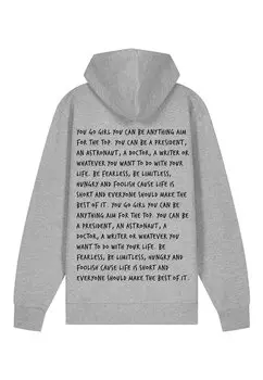 Толстовка на молнии YOU GO GIRL BACK PRINT Mira Paris, серый