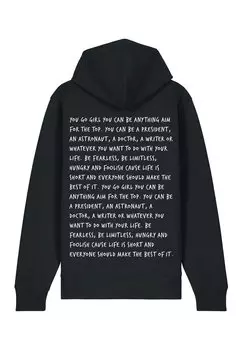 Толстовка на молнии YOU GO GIRL BACK PRINT Mira Paris, черный