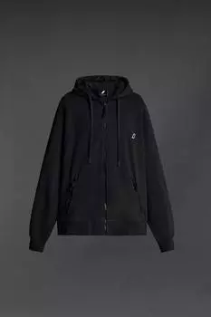 Толстовка на молнии ZARA, черный
