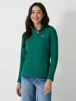 Толстовка на пол- пуговицы Crew Clothing, цвет Emerald Green
