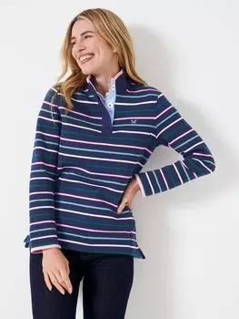 Толстовка на полупуговицах из смесового хлопка Crew Clothing, мульти