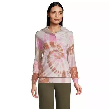 Толстовка на пуговицах с длинными рукавами Petite Lands' End Serious Sweats Lands' End