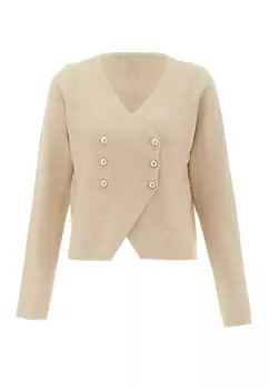 Толстовка NAEMI Strickjacke, бежевый