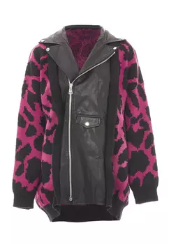 Толстовка NAEMI Strickjacke, фиолетовый черный