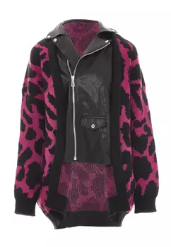 Толстовка NAEMI Strickjacke, фиолетовый черный