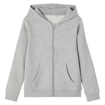Толстовка Name It Lena Card Full Zip, серый