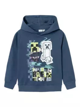 Толстовка Name It "NKMJIRO MINECRAFT SWEAT WH BRU NOOS BFU ", цвет Dark Denim