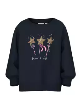Толстовка Name It "NMFVALONA LS LONG BOXY SWEAT UNB ", цвет Dark Sapphire