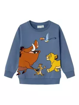 Толстовка Name It "NMMJAIS LIONKING SWEAT UNB WDI", синий