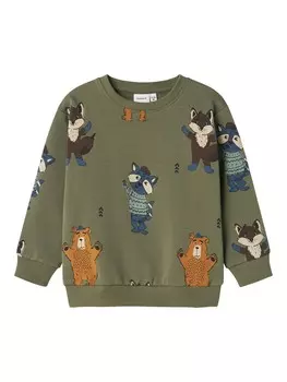 Толстовка NAME IT NMMOLANDER, пятнистый зеленый