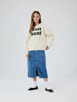 Толстовка name it Sweatshirt Oriana, кремовый