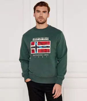 Толстовка Napapijri Relaxed fit, зеленый