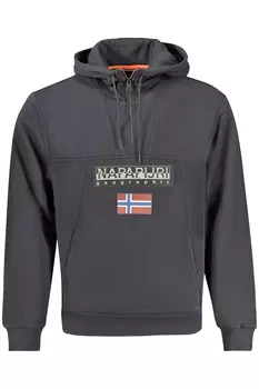 Толстовка Napapijri с карманами, черный / белый