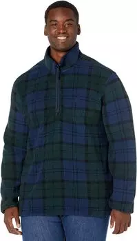 Толстовка Nautica Big & Tall Plaid 1/4 Zip Sherpa Fleece, цвет Bayou Green