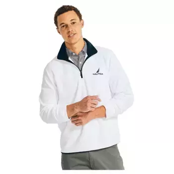 Толстовка Nautica KR9384 half zip, белый