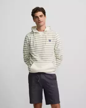 Толстовка Nautica с капюшоном и синими полосками для мужчин Silbon, зеленый