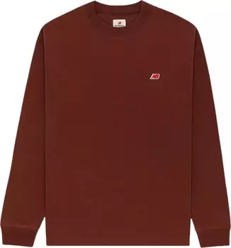 Толстовка New Balance Core Crewneck Sweatshirt 'Rich Oak', красный