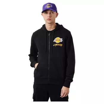Толстовка New Era Los Angeles Lakers NBA Script Full Zip, черный