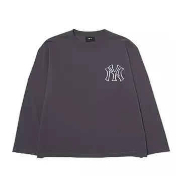 Толстовка New York Yankees унисекс темно-серая MLB, темно-серый
