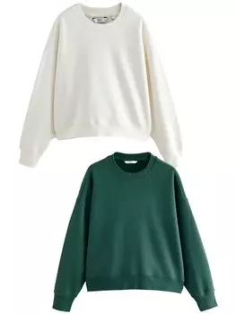 Толстовка Next Essentials, цвет Light beige/Dark green