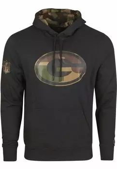 Толстовка NFL BAY PACKERS New Era, цвет black wood camo