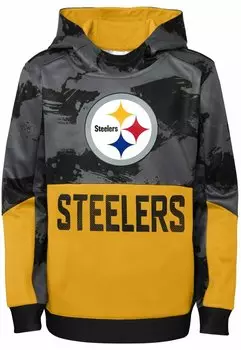 Толстовка NFL PERFORMANCE PITTSBURGH STEELERS Outerstuff, цвет grey mustard yellow