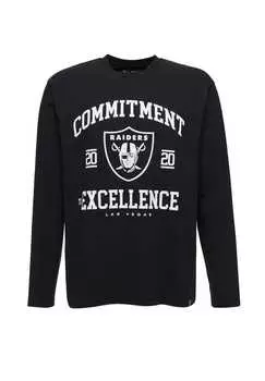 Толстовка NFL Raiders приверженность совершенству расслабленная свободного кроя Re:Covered, черный