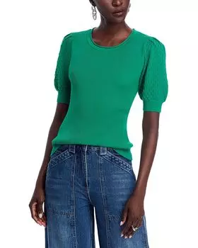 Толстовка Nika с рукавами-фонариками Elie Tahari, зеленый