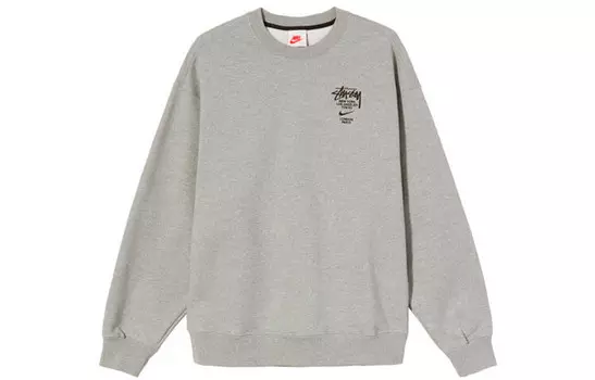 Толстовка Nike X Nike Cobranded Series унисекс серая Stussy, серый
