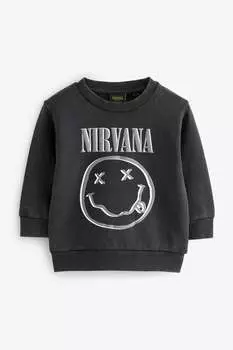 Толстовка Nirvana с круглым вырезом (от 3 месяцев до 8 лет) Next, серый