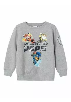 Толстовка NMMOLLIS PAWPATROL Name it, цвет grey melange