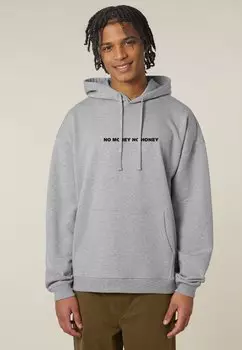 Толстовка NO MONEY NO HONEY EMBROIDERY UNISEX OVERSIZE - Hoodie Mira Paris, пятнистый серый