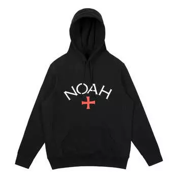 Толстовка NOAH Core Logo Black hooded Casual Fleece Lined Unisex, черный