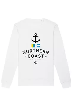 Толстовка NORDSEE FLAGGEN KNUT JAN HAMBURG F4NT4STIC, белый