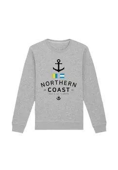 Толстовка NORDSEE FLAGGEN KNUT JAN HAMBURG F4NT4STIC, серый