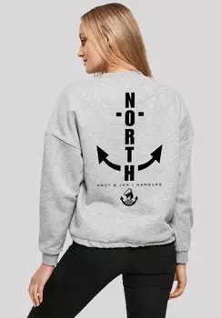 Толстовка NORTH ANCHOR KNUT JAN HAMBURG F4NT4STIC, серый