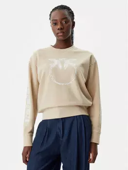 Толстовка обычного кроя 104618 A2CV C36 Pinko, бежевый