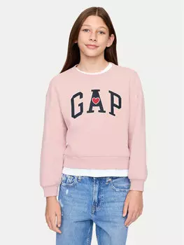 Толстовка обычного кроя 628718-00 Gap, розовый