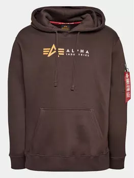 Толстовка обычного кроя Alpha Industries, коричневый