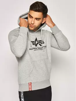 Толстовка обычного кроя Alpha Industries, серый