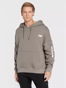 Толстовка обычного кроя Alpha Industries, серый