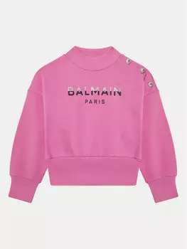 Толстовка обычного кроя BV4A90-Z0081 Balmain, розовый