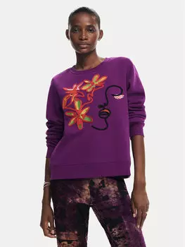 Толстовка обычного кроя Desigual, фиолетовый