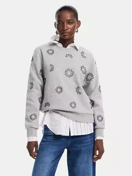 Толстовка обычного кроя Desigual, серый
