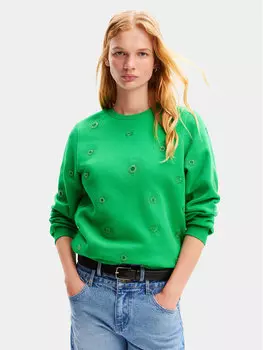 Толстовка обычного кроя Desigual, зеленый
