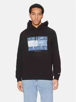 Толстовка обычного кроя Dna Flag Twist DM0DM21100 Tommy Jeans, черный
