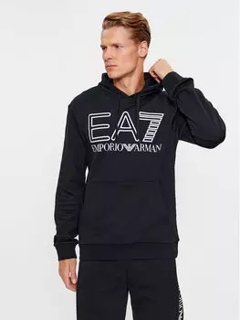 Толстовка обычного кроя Ea7 Emporio Armani, черный