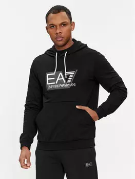 Толстовка обычного кроя Ea7 Emporio Armani, черный